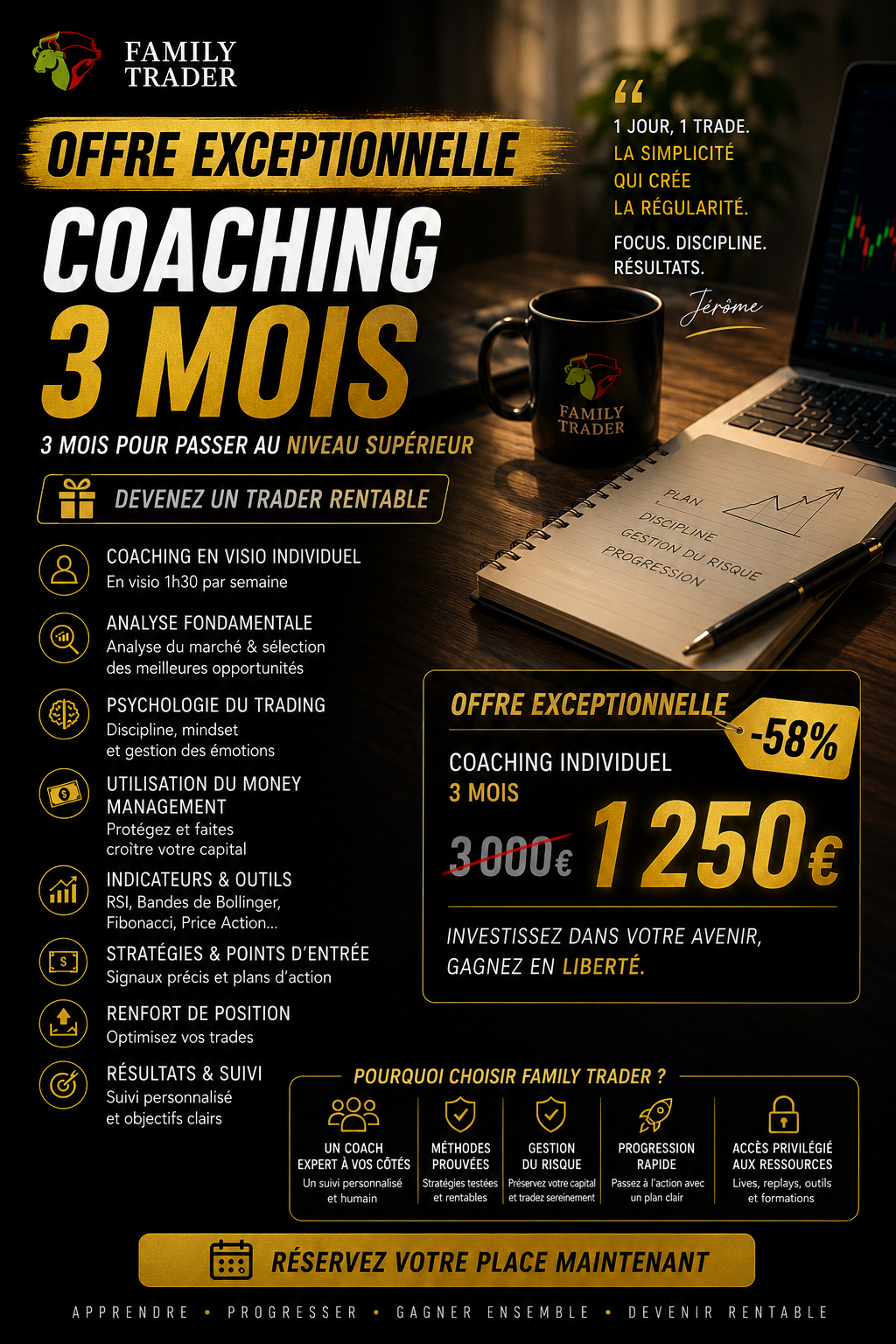 Offre exceptionnelle Coaching Privé Family Trader- 90 jours